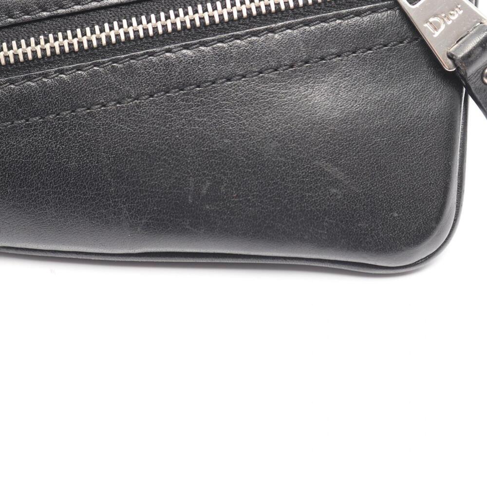 CHRISTIAN DIOR Black Leather Trotter Shoulder Bag - Picture 6 of 10